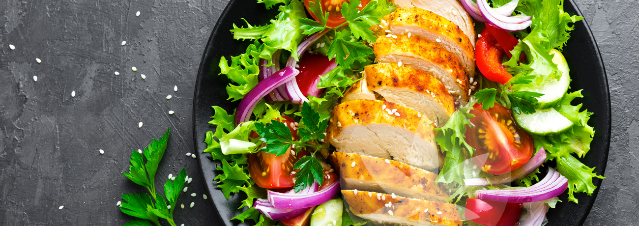 Ensalada de pollo con limón y CBD